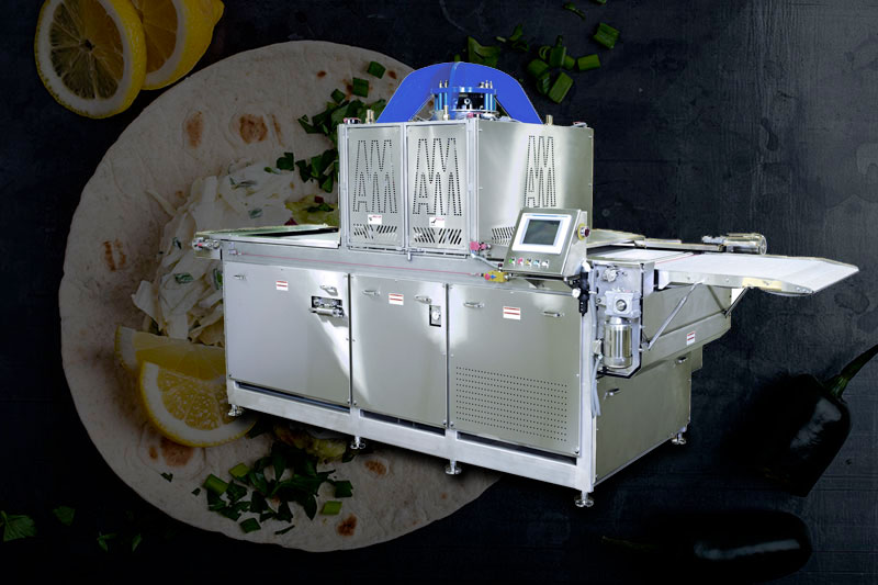 A Tortilla Press Machine Manufactured by AM Manufacturing Company in Munster, IN